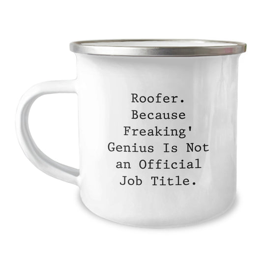 Roofer Keepsake Camping Mug for Him Christmas Gift Stainless Steel 12oz - Image 1