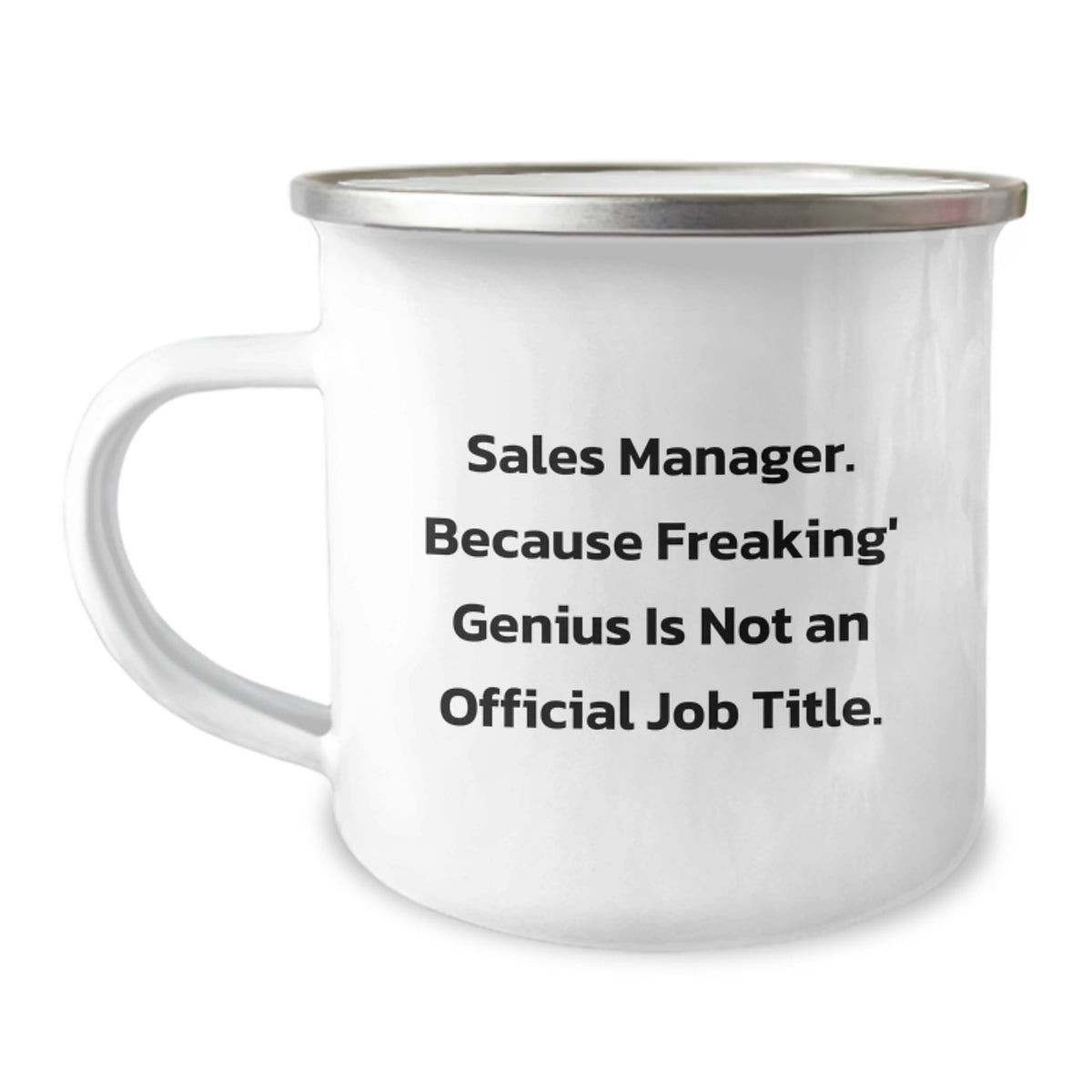 Christmas Gift for Her Sales Manager Camping Mug - A Freaking' Genius - Image 1