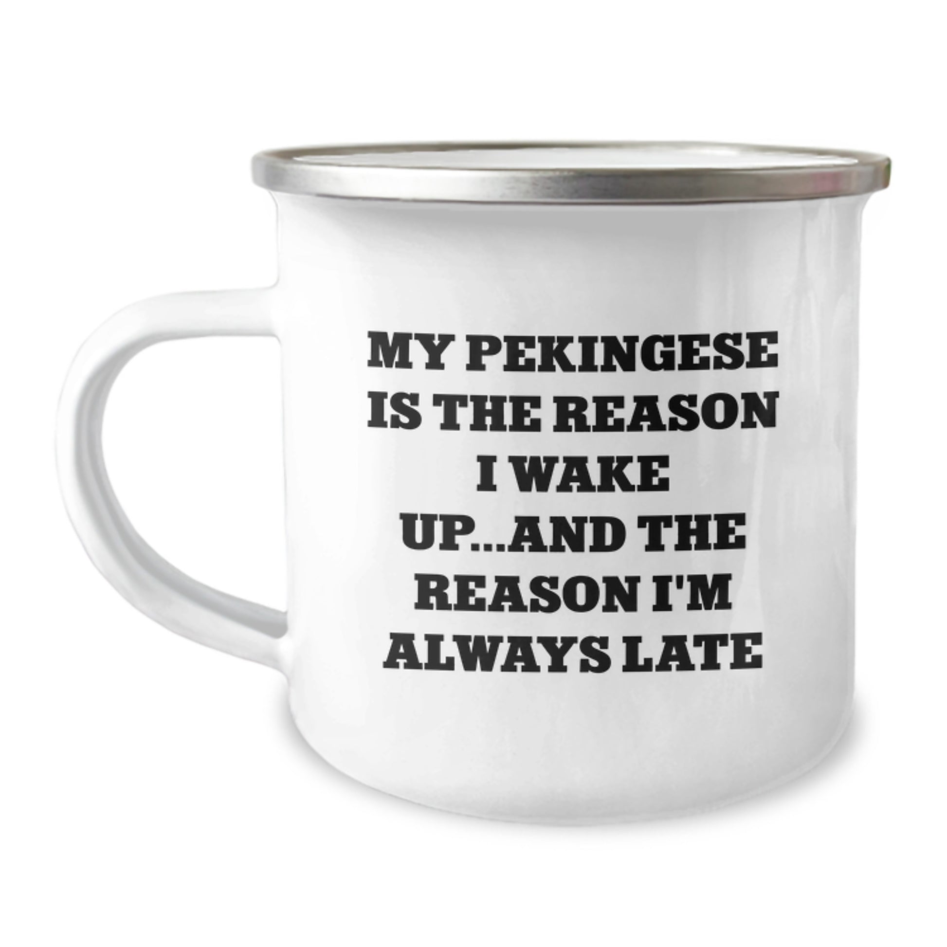 Funny Pekingese Dog Lover Camping Mug Gifts from Friends and Family for Birthday Unique - Image 1