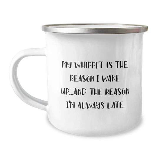Funny Whippet Dog Gifts for Men, Woman Friends Family Camping Mug My Whippet Is The Reason - Image 1
