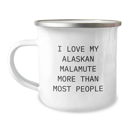 Camping Mugs for Alaskan Malamute Dog Lovers Funny Quote Birthday Unique Gifts from Friends and Family - Image 1