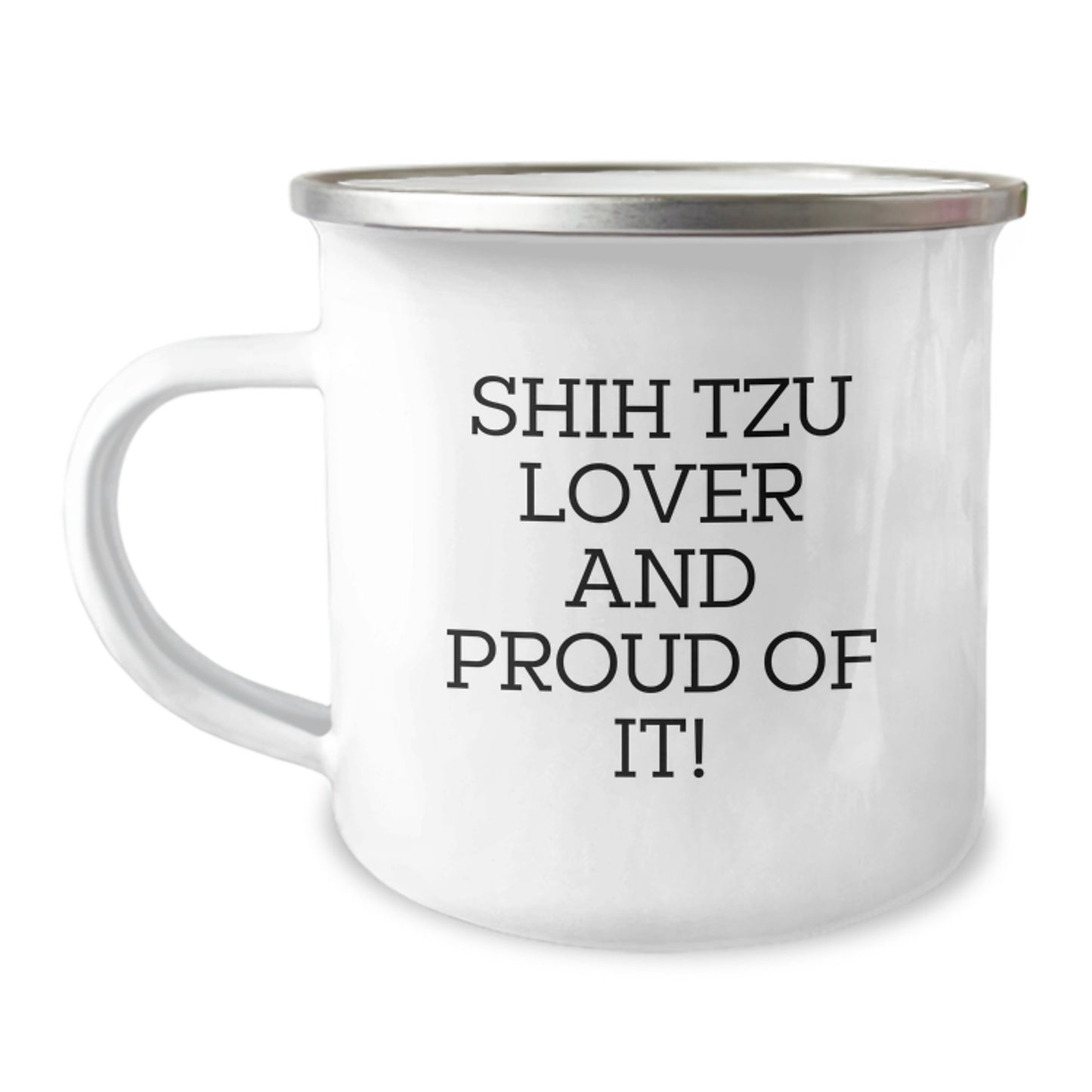 Shih Tzu Dog Lover Gifts From Men to Women on Valentine's Funny Camping Mug - Image 1