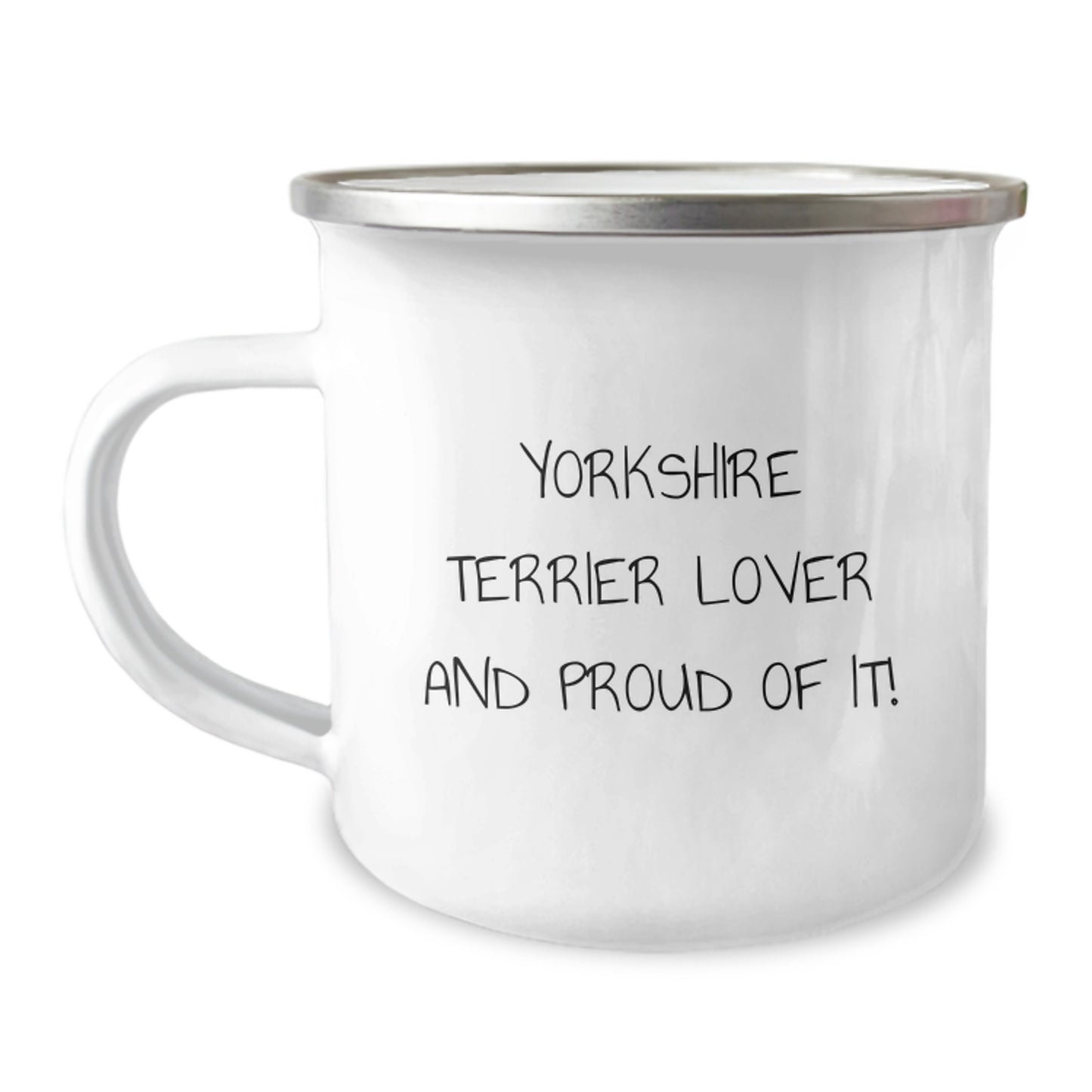 Funny Yorkshire Terrier Dog Lover Gifts from Men to Family on Valentine's Unique Camping Mug, Yorkshire Terrier Terrier Dog Gift for Men Women Friends Coworkers - Image 1