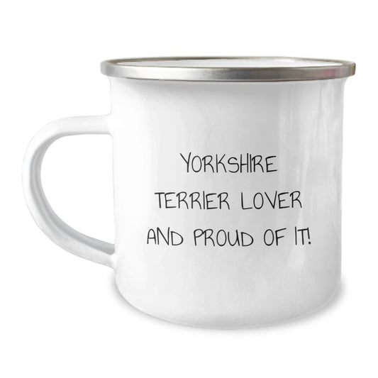 Funny Yorkshire Terrier Dog Lover Gifts from Men to Family on Valentine's Unique Camping Mug, Yorkshire Terrier Terrier Dog Gift for Men Women Friends Coworkers - Image 1