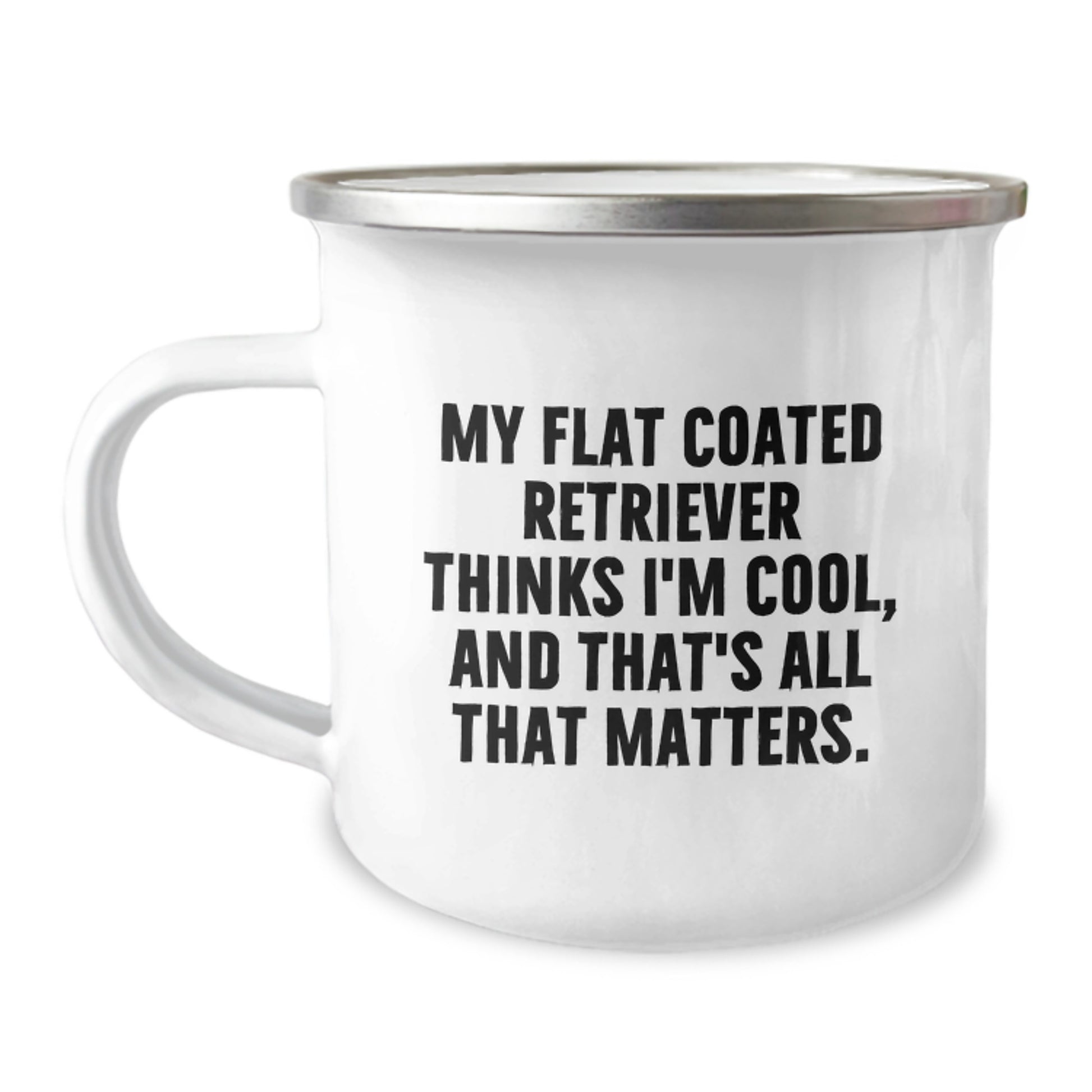 Flat Coated Retriever Dog Lover Funny Camping Mug Gifts from Men to Friends for Birthday Unique Gift - Image 1