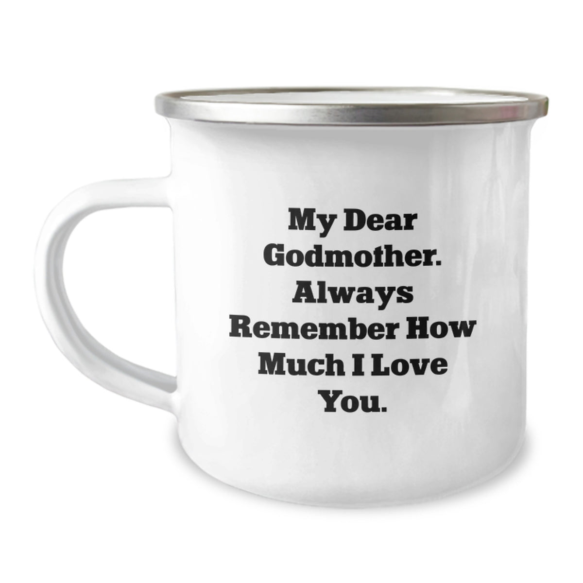 Godmother Christmas Gift Heartfelt Message for Her Keepsake Camping Mug - Image 1