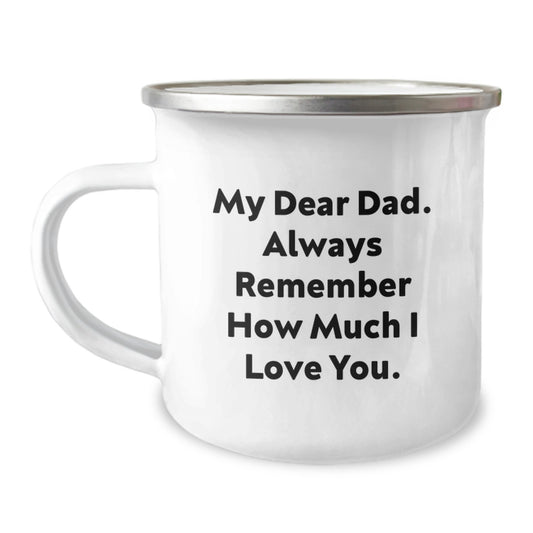 Dad Keepsake Camping Mug for Him Christmas Gift With Love Quote - Image 1