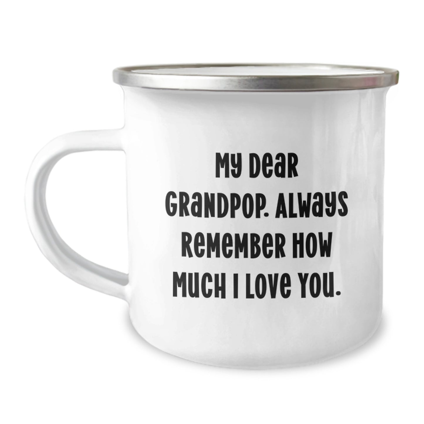 Grandpop Camping Mug for Him 12 oz Stainless Steel Graduation Gift - Image 1