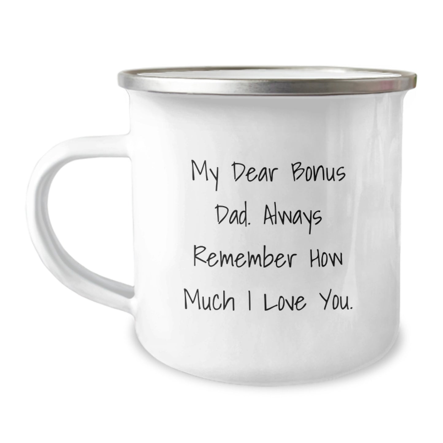 Bonus Dad Keepsake Camping Mug Heartfelt Message Birthday Gift for Him - Image 1
