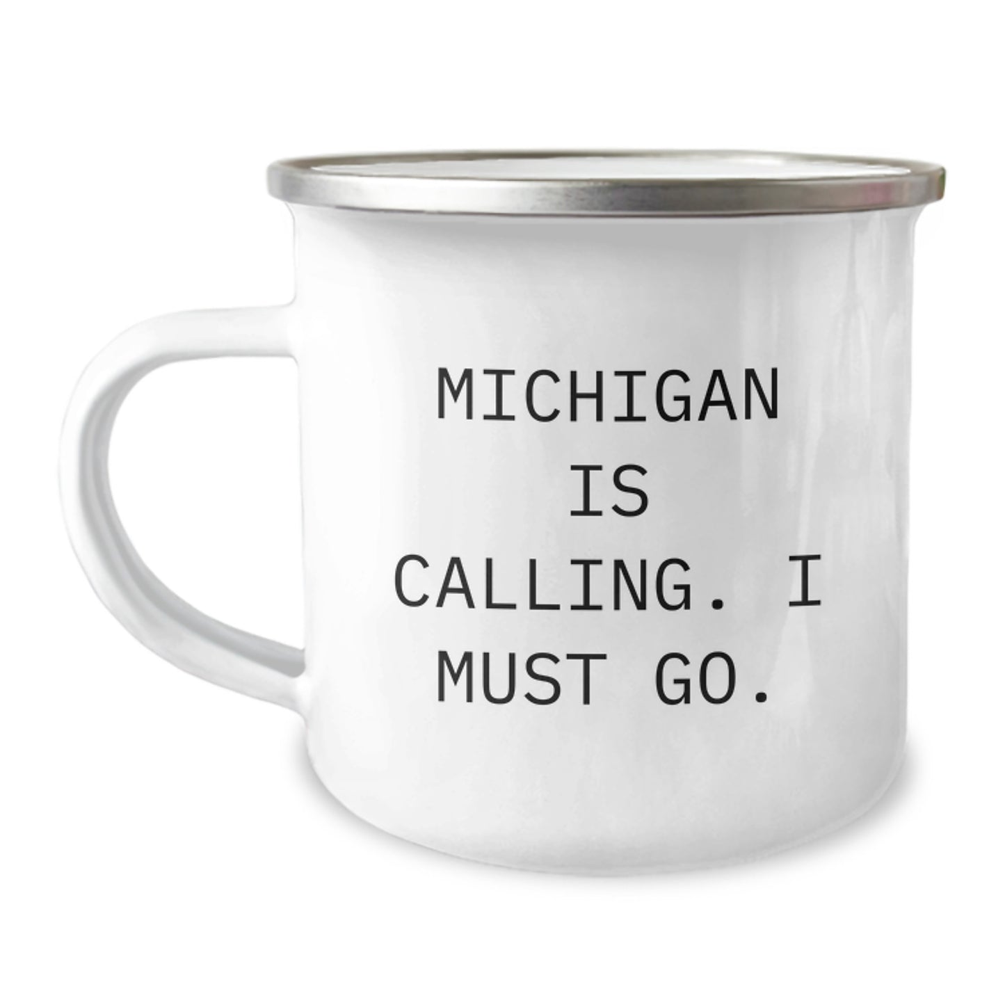 Funny Michigan Camping Mug, Gifts from Friends for Birthday, Michigan Is Calling I Must Go - Image 1