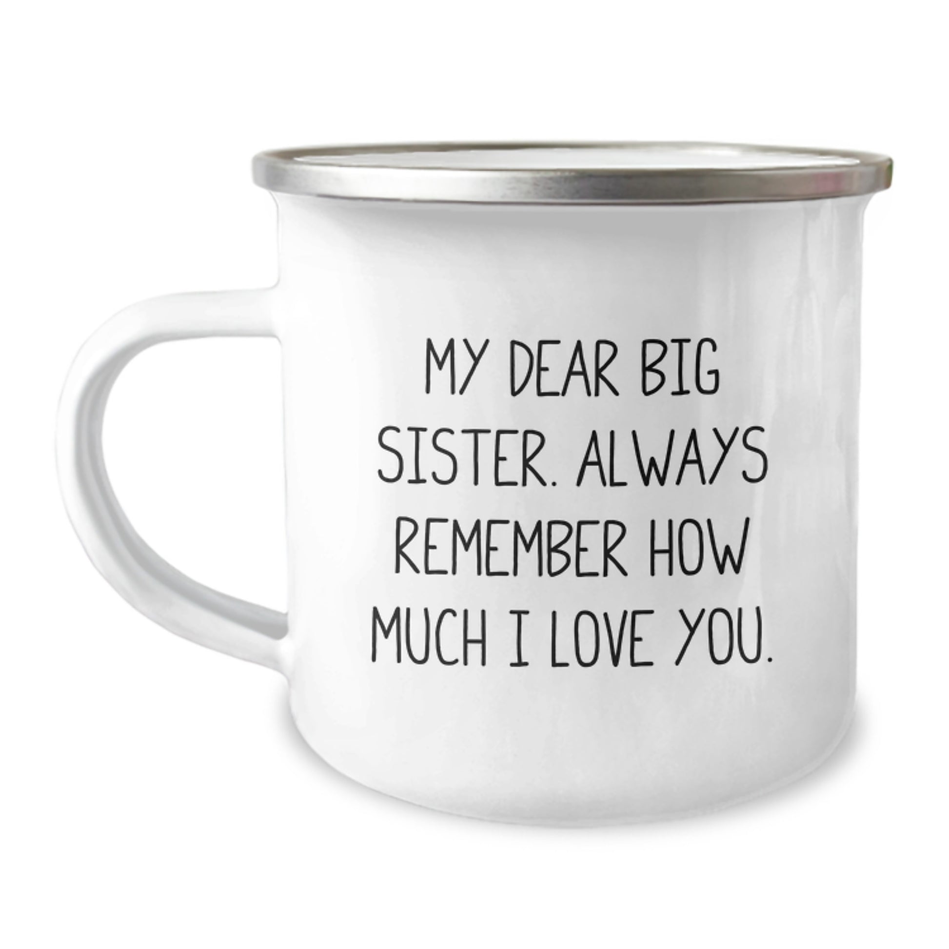Big Sister Keepsake Stainless Camping Mug Birthday Gift for Her - Image 1