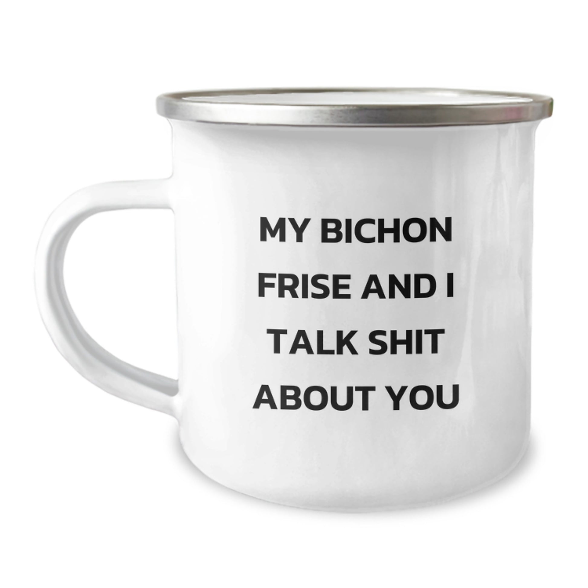 Funny Bichon Frise Dog Camping Mug Gifts for Men and Women Friends Family - Image 1