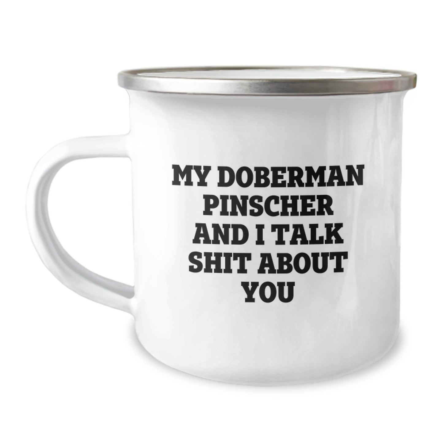 Funny Doberman Pinscher Dog Gifts for Men Women Friends - Camping Mug for Graduation Unique Gifts from Family - Image 1
