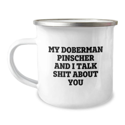 Funny Doberman Pinscher Dog Gifts for Men Women Friends - Camping Mug for Graduation Unique Gifts from Family - Image 1