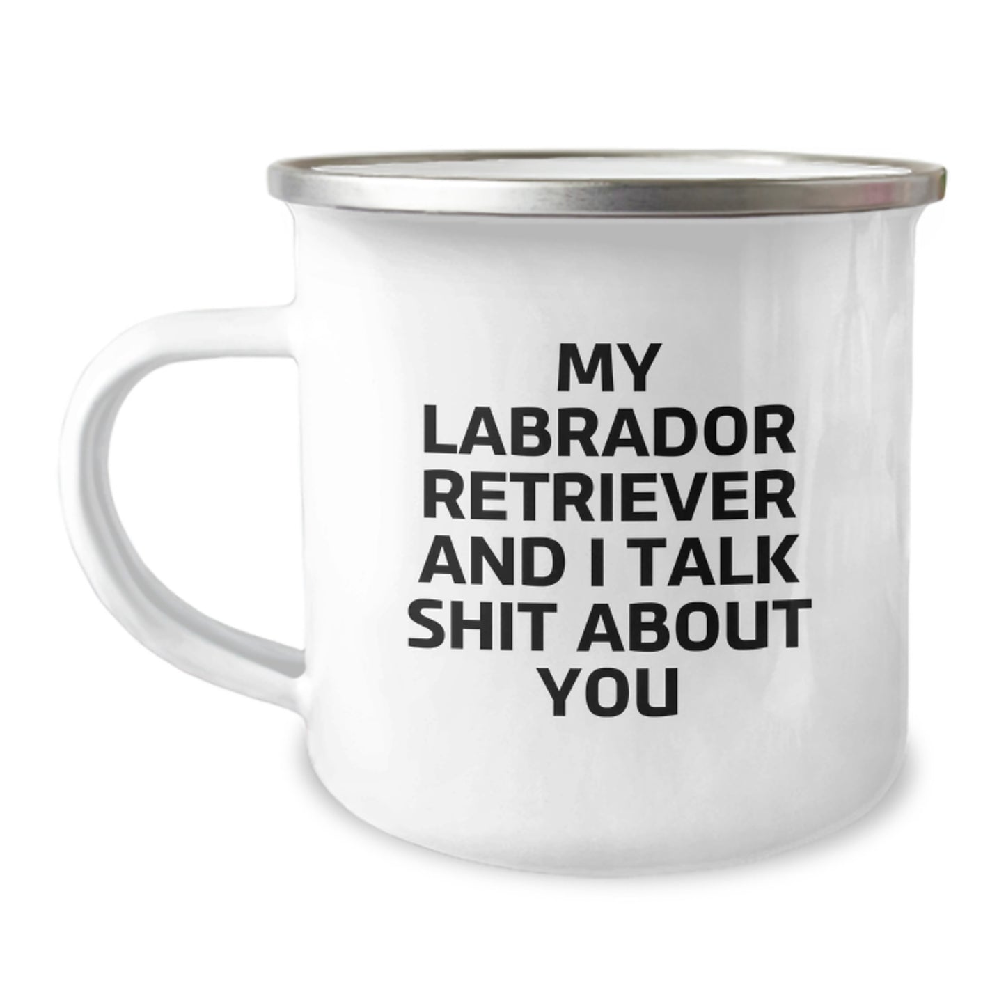 Funny Labrador Retriever Dog Gifts for Mom - Camping Mug - My Labrador Retriever And I Talk Shit About You - Gifts from Family - Image 1