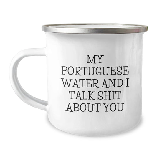 Funny Portuguese Water Dog Camping Mug Gifts from Friends and Family for a Lovable Portuguese Water Dog Mom on Mother's Day - Image 1