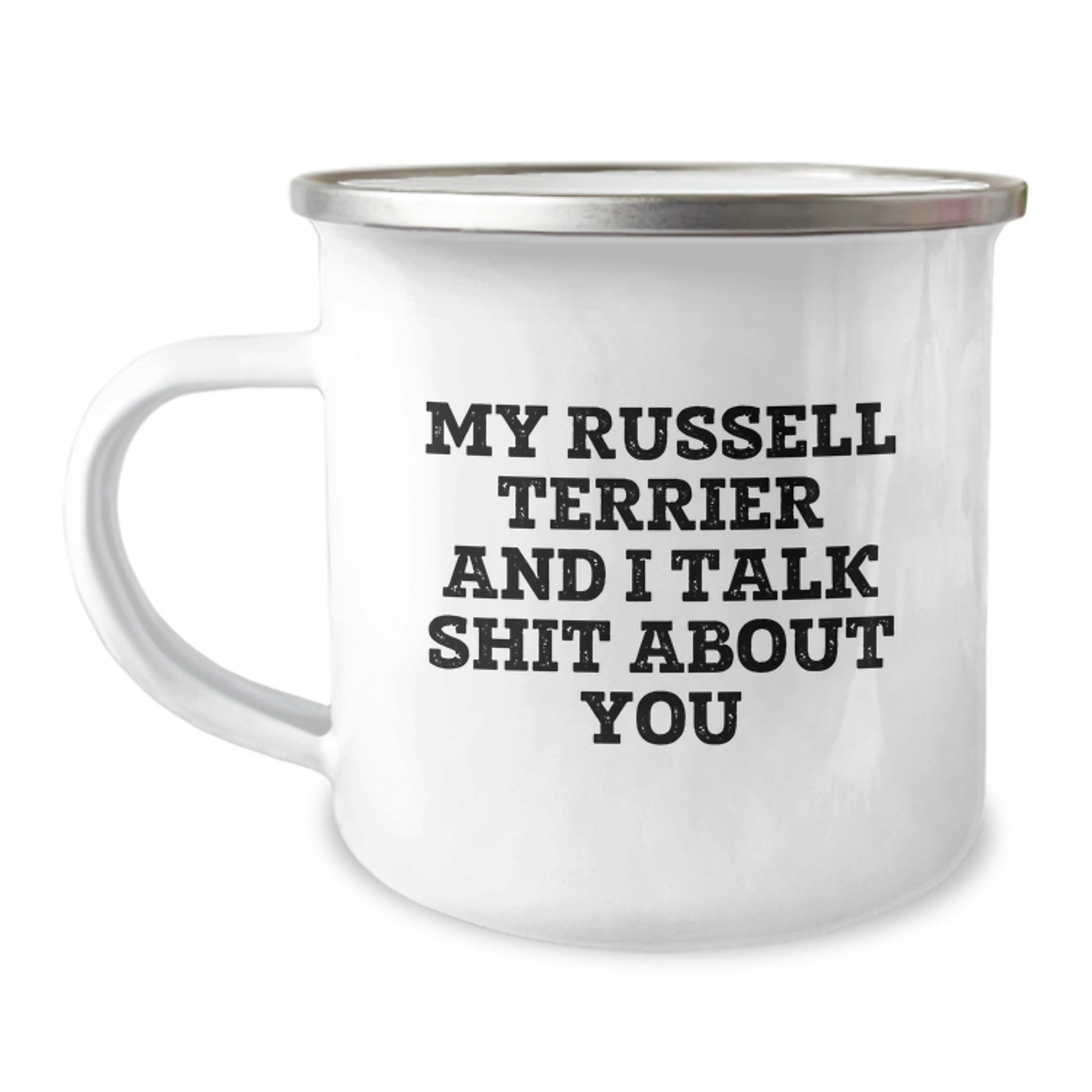Funny Russell Terrier Dog Gifts for Men, Women, Friends and Family - Russell Terrier Dog Camping Mug, Graduation Unique Gifts from Men, Women, Friends, Family - Image 1