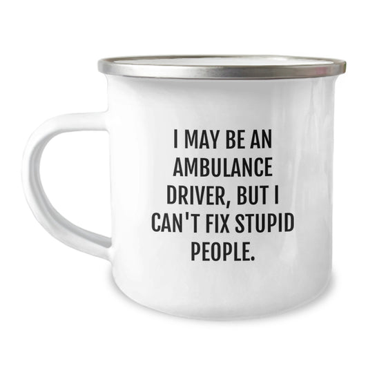 Ambulance Driver Keepsake Camping Mug for Him Birthday Gift with Quote - Image 1