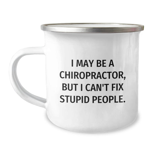 Chiropractor Keepsake Camping Mug for Him Surprise Birthday Gift - Image 1