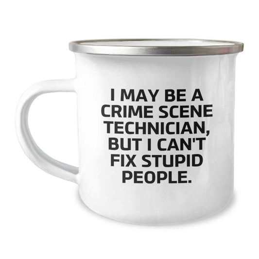 Crime Scene Technician Keepsake Camping Mug for Him Birthday Gift - Image 1