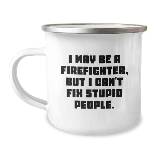 Firefighter Keepsake Camping Mug for Him Birthday Surprise Gift - Image 1
