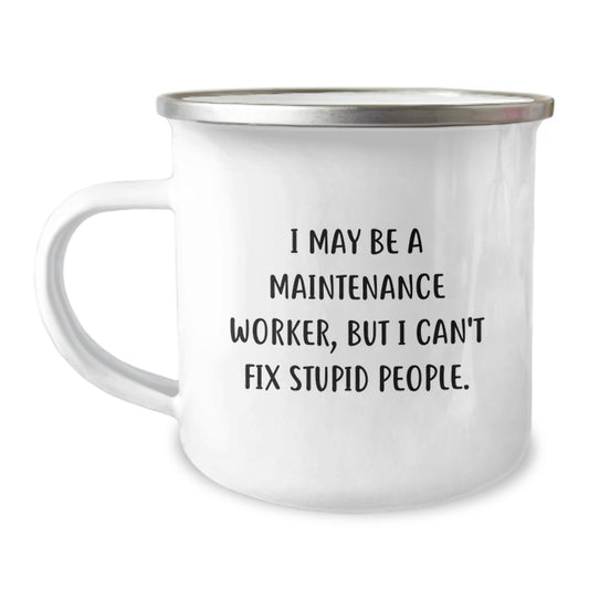 Funny Maintenance Worker Gifts for Friends, Inspirational Camping Mug from Men, Unique Graduation Unique Gifts - Image 1
