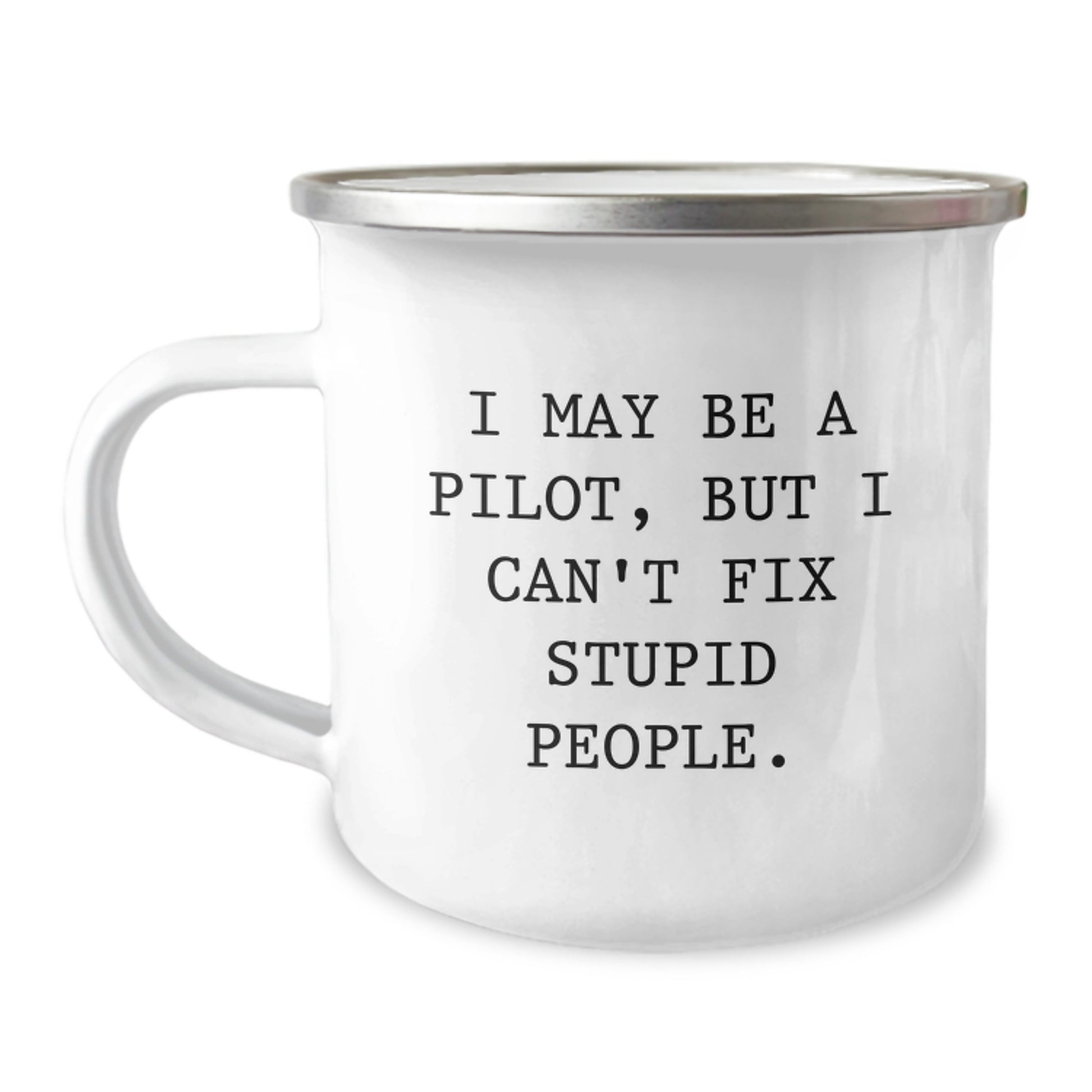 Pilot Keepsake Camping Mug for Him Birthday Gift with witty quote - Image 1
