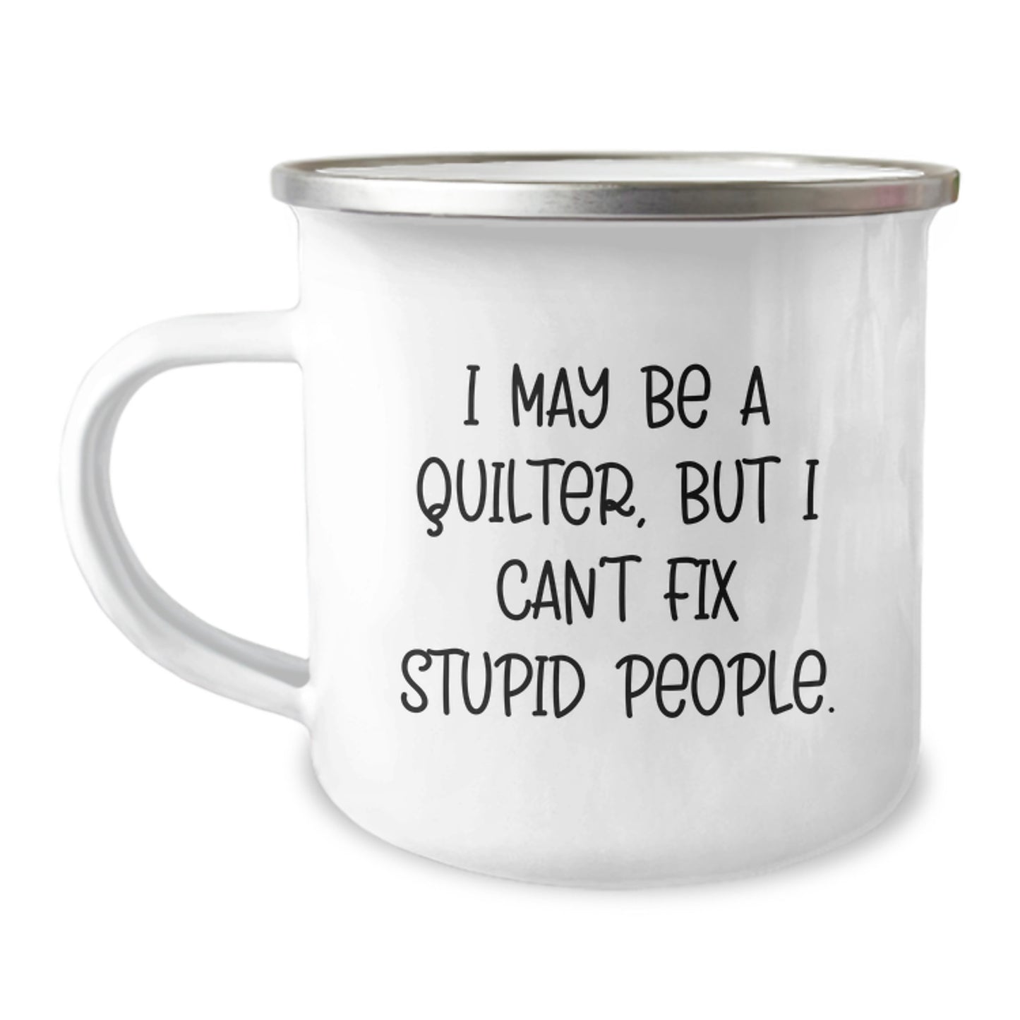 Quilter Keepsake Camping Mug for Him Birthday Gift with Quote - Image 1