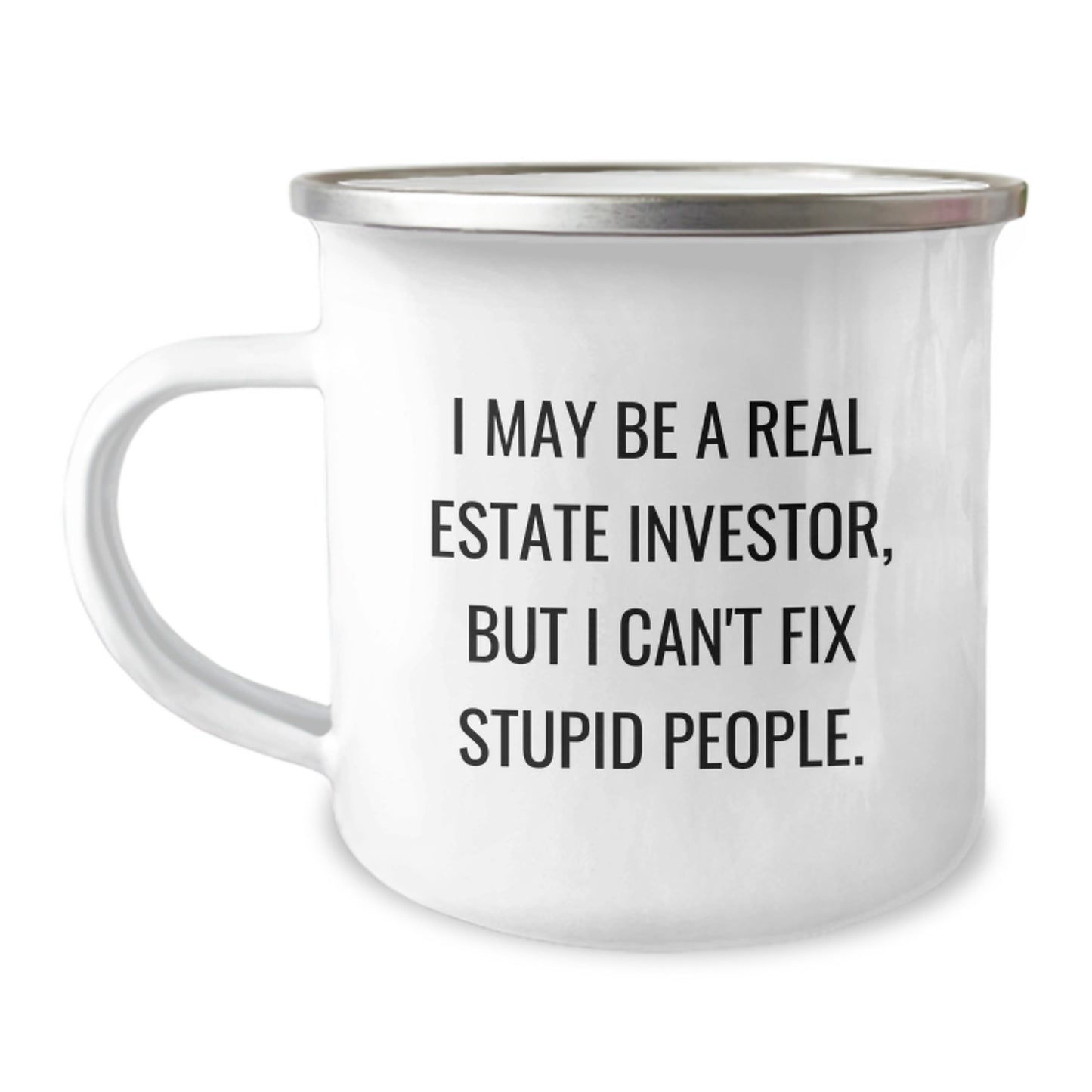 Funny Real Estate Investor Gifts for Him from Friends - Unique Camping Mug for Graduation - Image 1