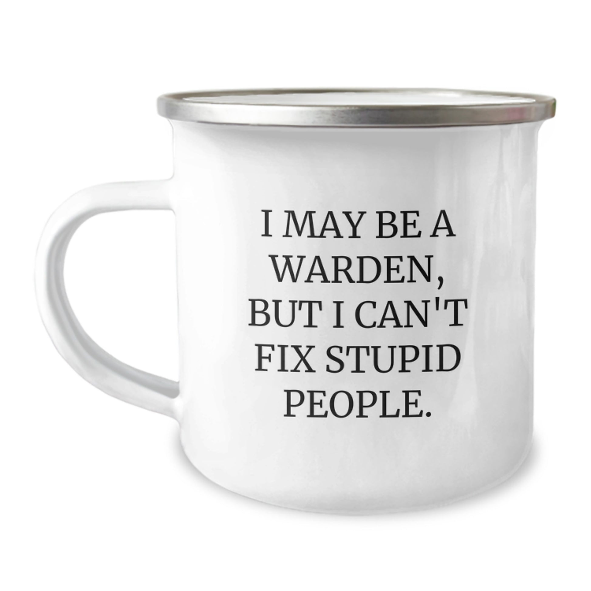 Warden Keepsake Camping Mug for Him Birthday Gift with Quote - Image 1