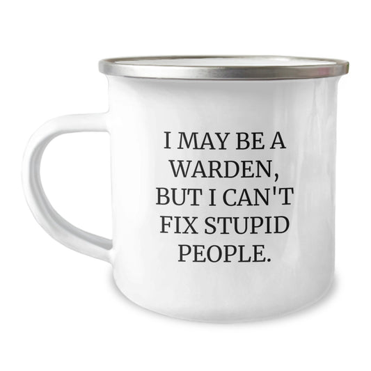 Warden Keepsake Camping Mug for Him Birthday Gift with Quote - Image 1