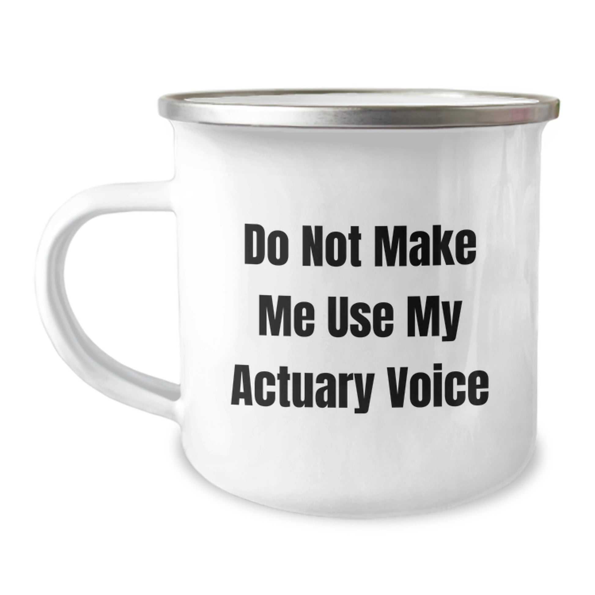 Actuary Keepsake Camping Mug 12oz Birthday Gift for Him Enamel Finish - Image 1