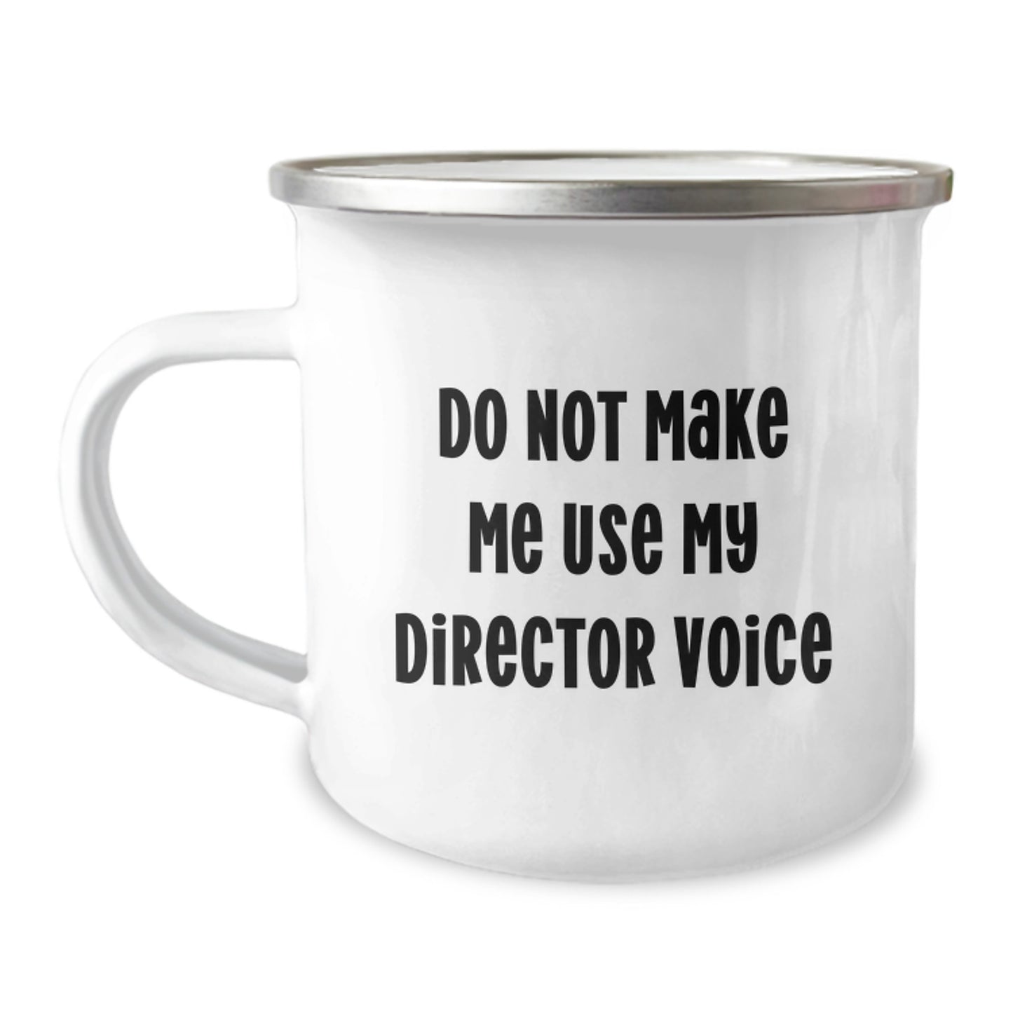 Funny Director Gifts for Men, Camping Mug for Graduation Unique Gifts from Friends, 'Don't Make Me Use My Director Voice' Funny Mug - Image 1