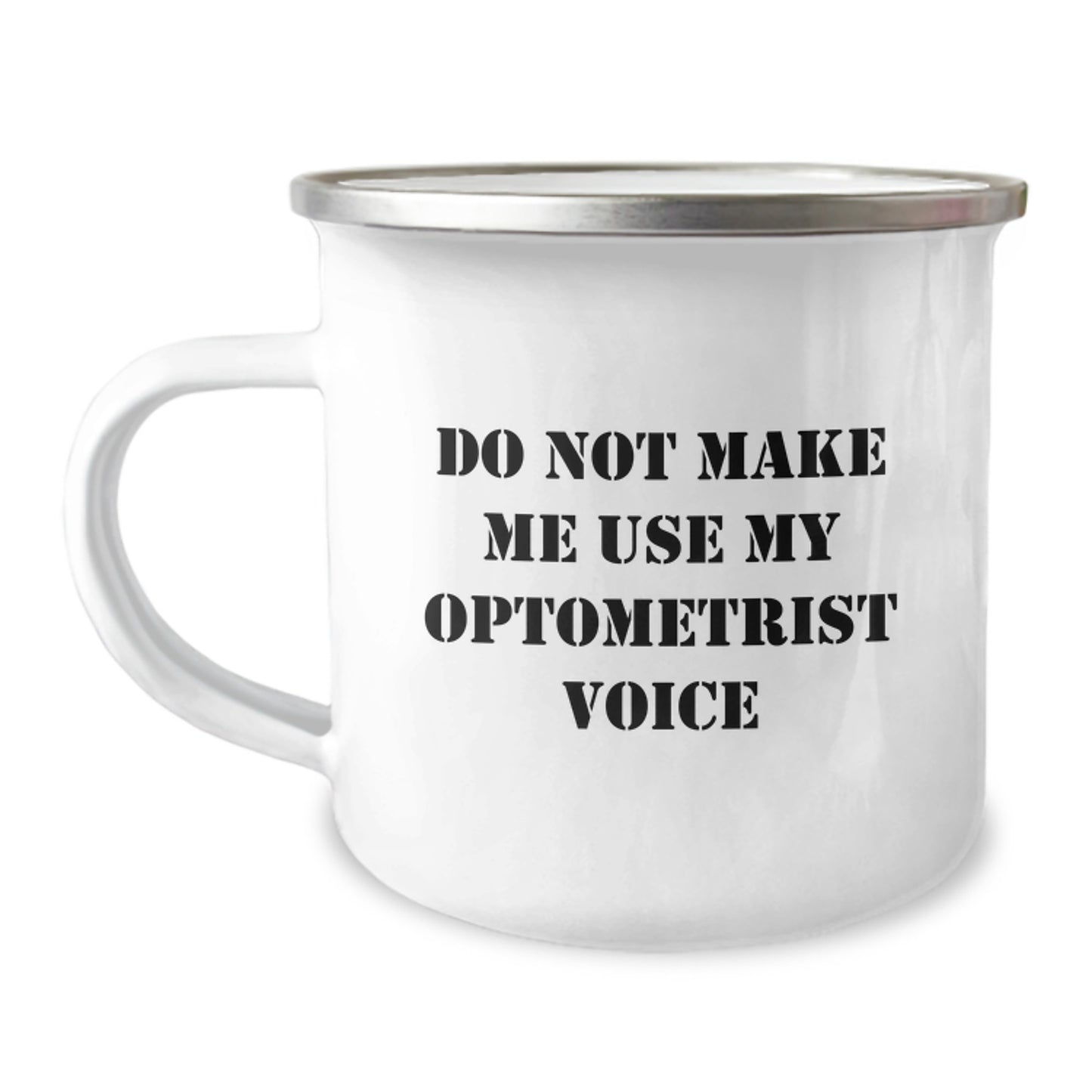 Optometrist Keepsake Camping Mug for Him Birthday Gift - Image 1