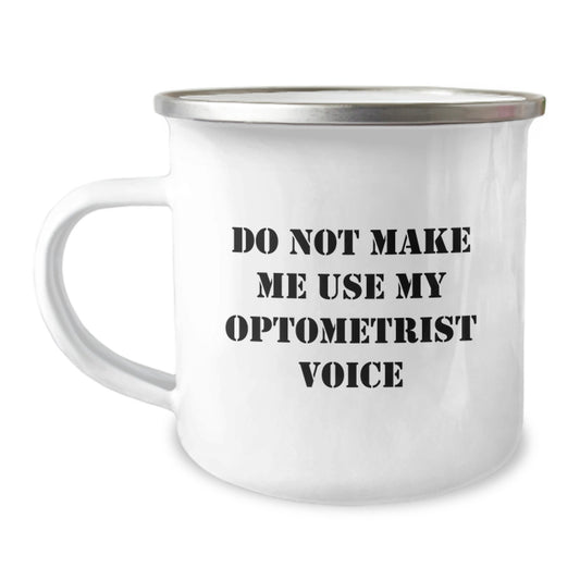 Optometrist Keepsake Camping Mug for Him Birthday Gift - Image 1