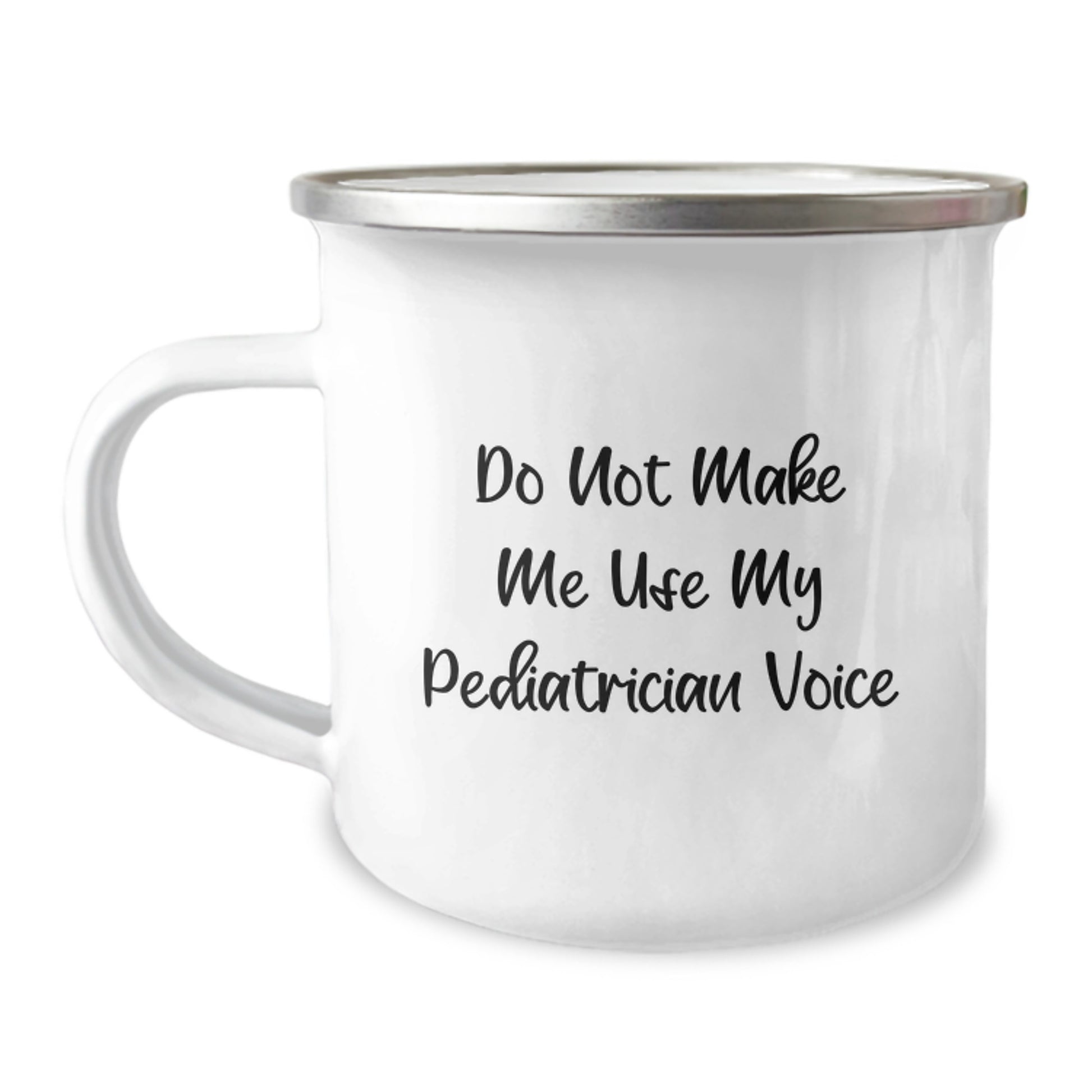 Funny Pediatrician Gifts from Men, Unique Camping Mug for Pediatrician Friends, 'Do Not Make Me Use My Pediatrician Voice' Graduation Unique Gifts - Image 1