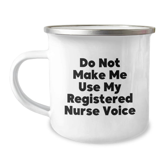 Sassy Registered Nurse Camping Mug Novelty Birthday Gift for Friends - Image 1