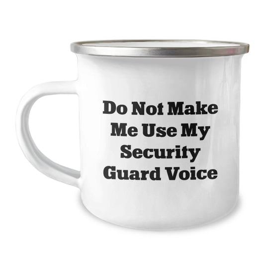 Security Guard Keepsake Camping Mug for Him Birthday Gift with Enamel - Image 1