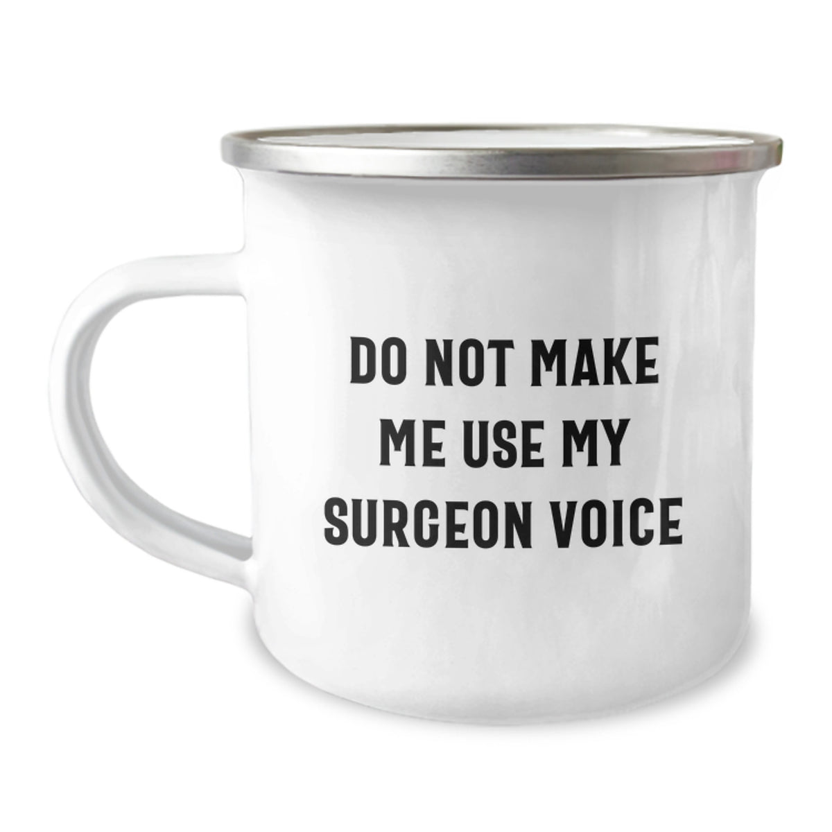Funny Gifts for Surgeon Friends, Birthday Unique Gifts from Family, Enamel Camping Mug for Surgeon Men or Women - Image 1