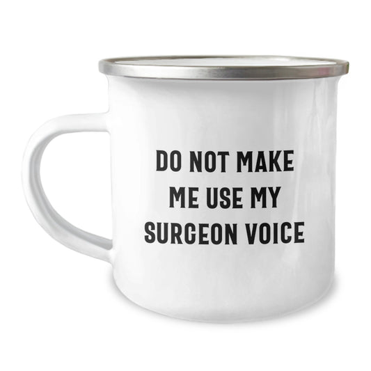 Funny Gifts for Surgeon Friends, Birthday Unique Gifts from Family, Enamel Camping Mug for Surgeon Men or Women - Image 1