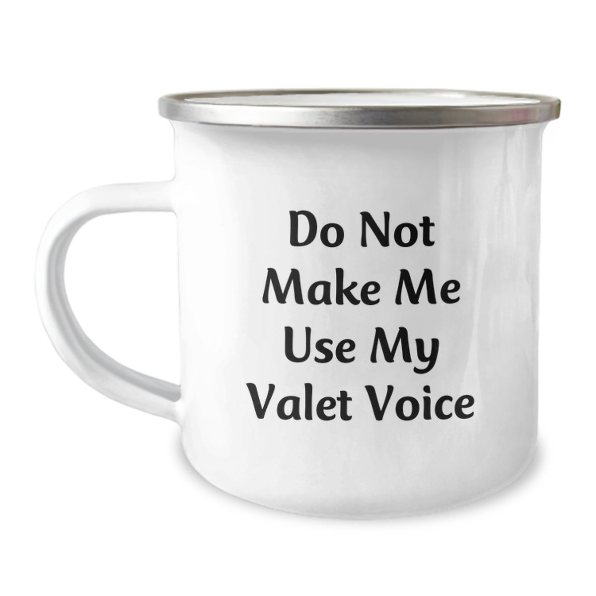 Funny Valet Gifts from Friends for Valet, Do Not Make Me Use My Valet Voice Birthday Unique Gifts for Him, Camping Mug for Outdoor Adventures - Image 1