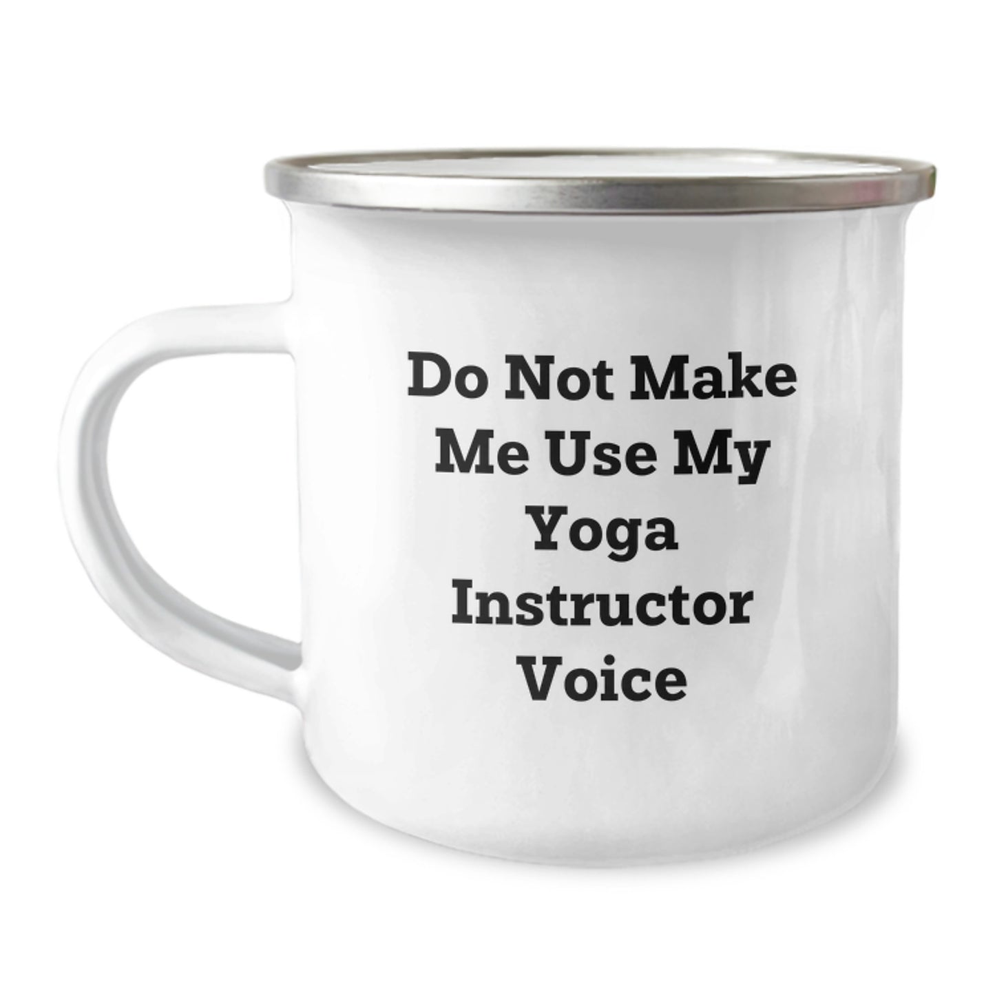 Birthday Gift Yoga Instructor Camping Mug for Her Present Enamel Finish - Image 1