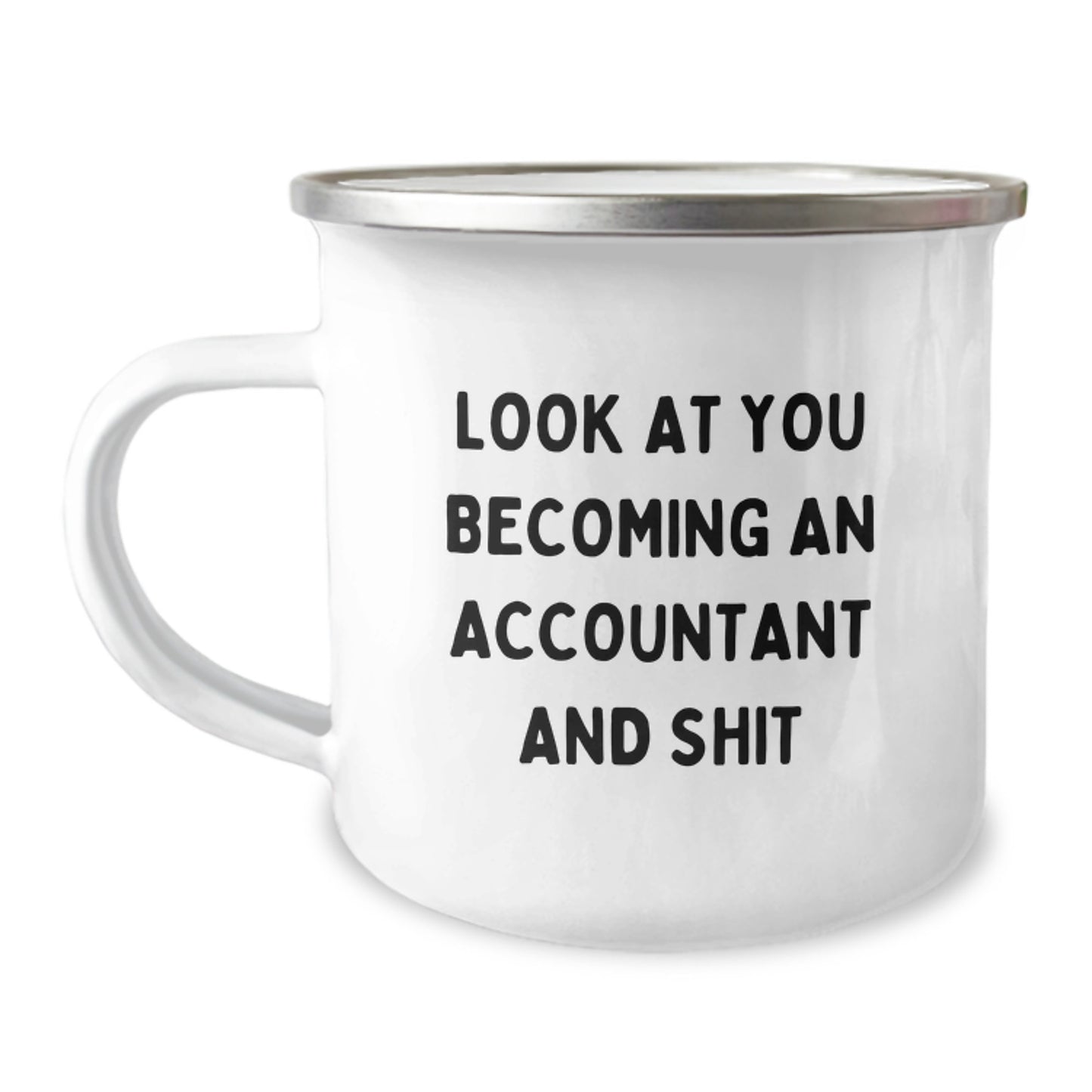 Birthday Gift for Her Accountant Camping Mug Present with Bold Quote - Image 1