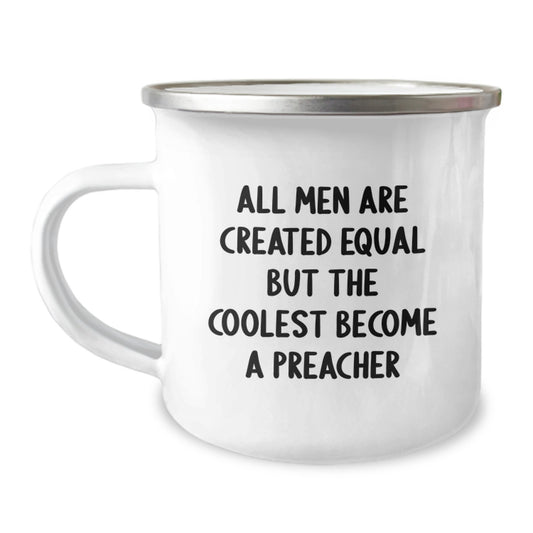 Funny Preacher Gifts for Men, Father's Day Unique Ideas, Camping Mug for Preacher Enthusiasts, Gifts from Friends for Dad - Image 1