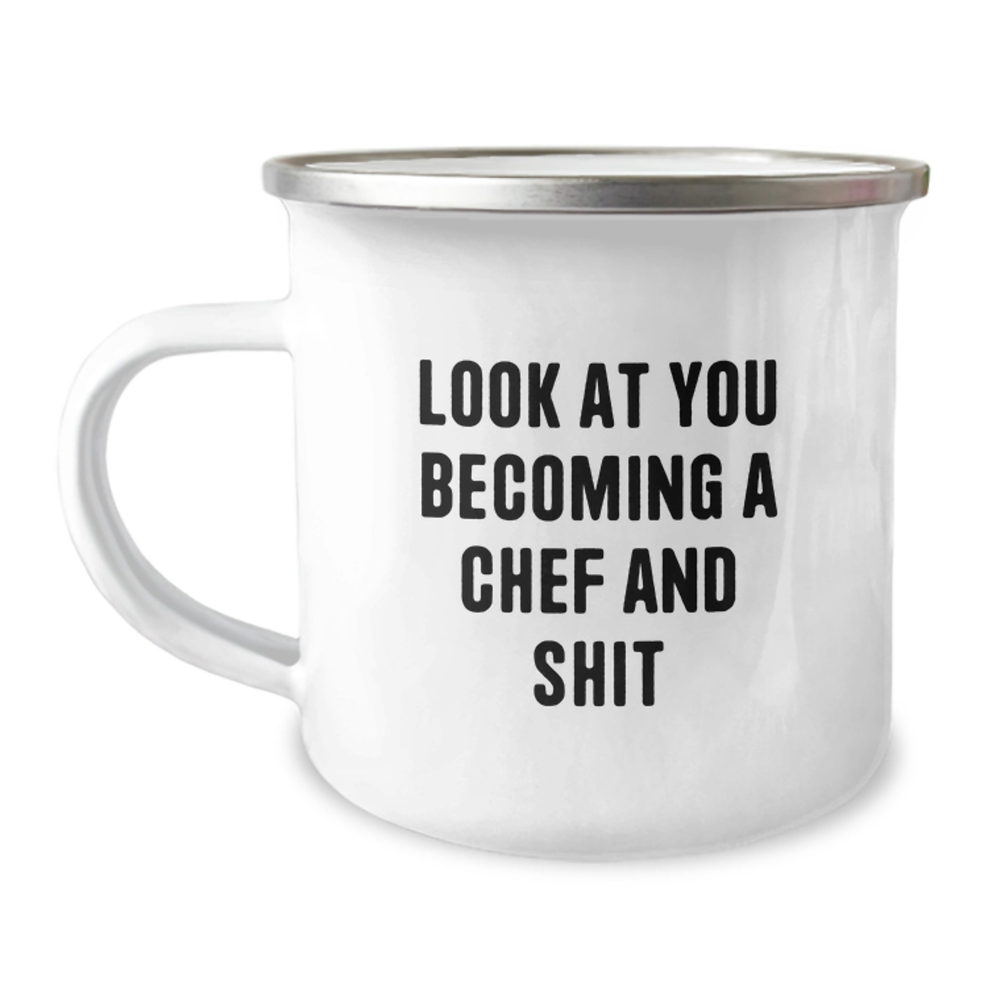 Chef Keepsake Camping Mug for Him Birthday Gift with Bold Quote - Image 1