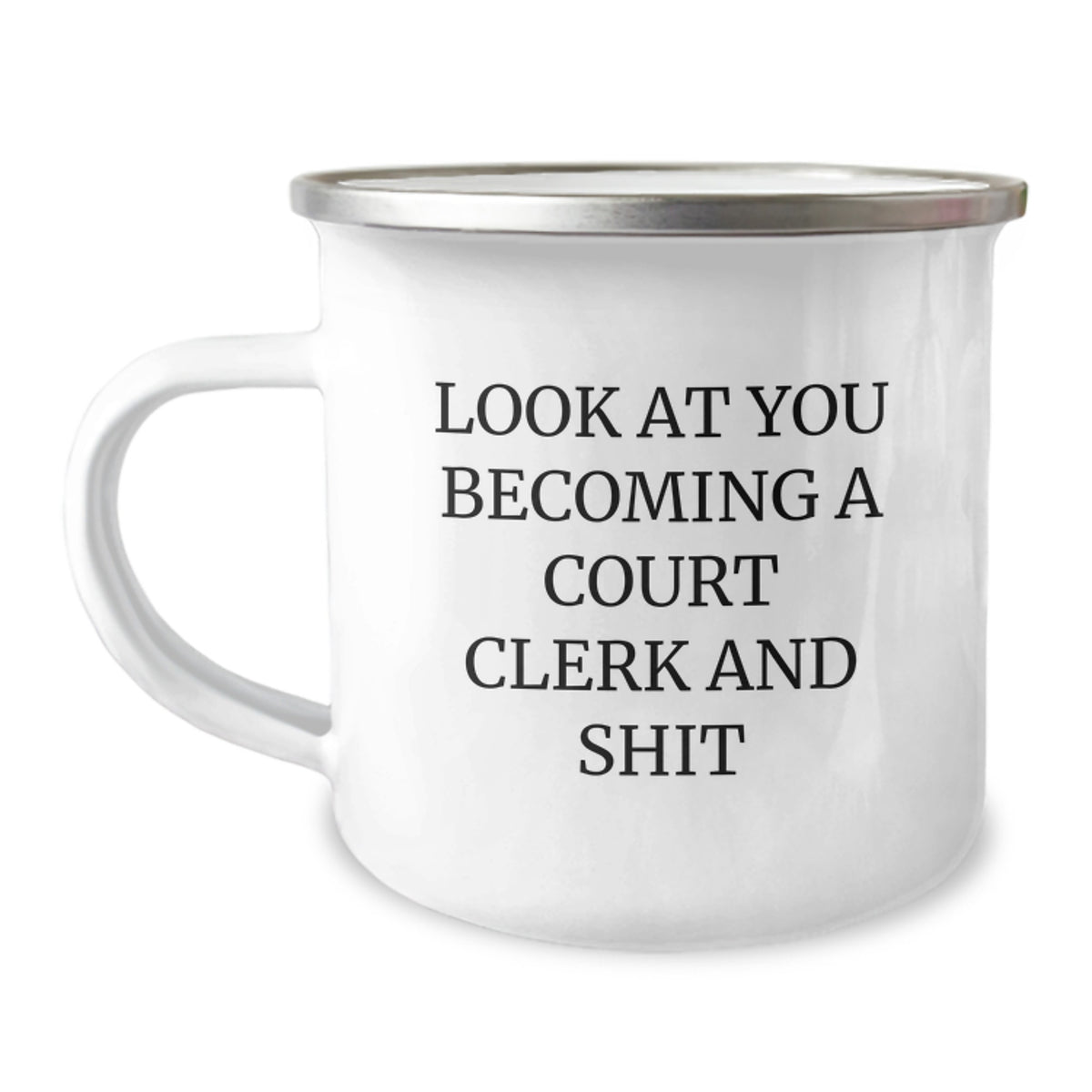 Funny Court Clerk Gifts from Friends - Court Clerk Camping Mug for Birthday Unique Gifts, Court Clerk Appreciation Ideas, Court Clerk Humor - Image 1