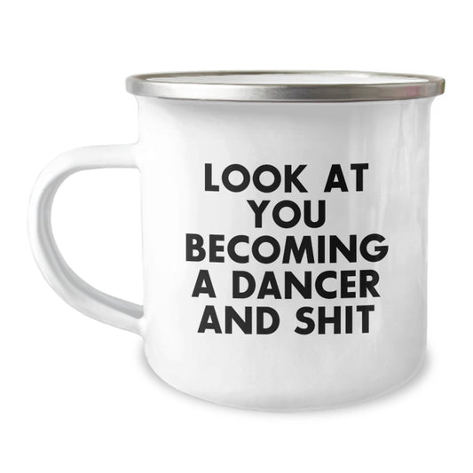 Graduation Dancer Gifts from Friends - Funny Dancer Becoming a Dancer Mug, Stainless Steel with Enamel Finish, 12 oz Capacity - Image 1
