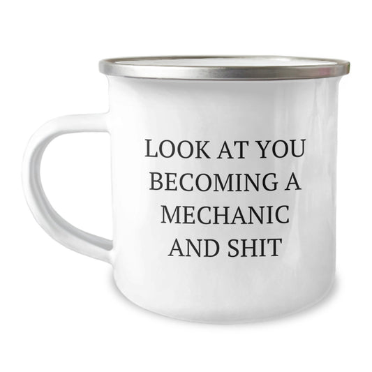 Birthday Gift Mechanic Camping Mug for Her Present - Image 1