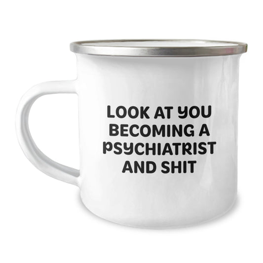 Psychiatrist Camping Mug Idea for Coworkers Surprise Birthday Gift - Image 1