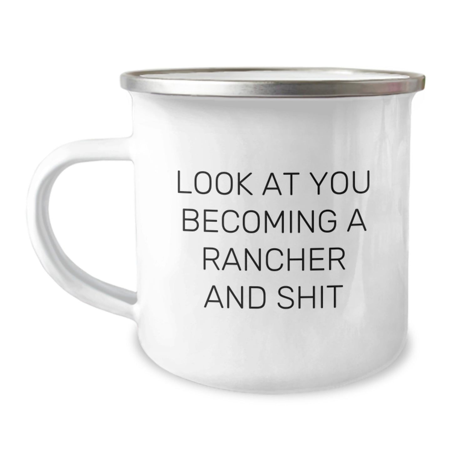 12oz Stainless Camping Mug Rancher for Coworkers Idea Birthday Gift - Image 1